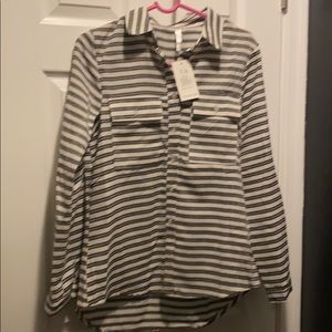 Buttoned down stripe shirt